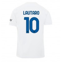 Inter Milan Lautaro Martinez #10 Fotballklær Bortedrakt 2023-24 Kortermet